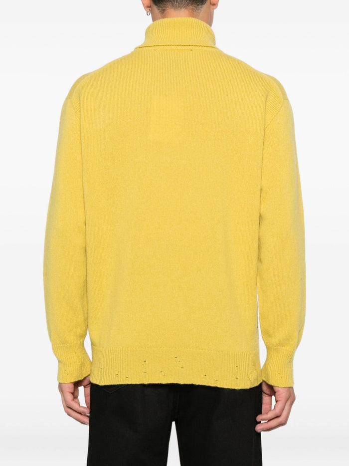 Amaranto Maglia Giallo Uomo Collo Alto 3