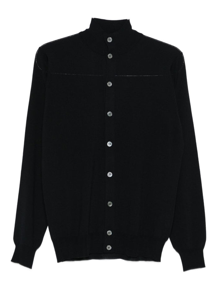 Filippo De Laurentis Cardigan Blu Uomo con Bottoni 5