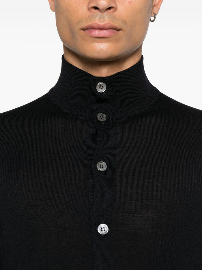 Filippo De Laurentis Cardigan Blu Uomo con Bottoni 4