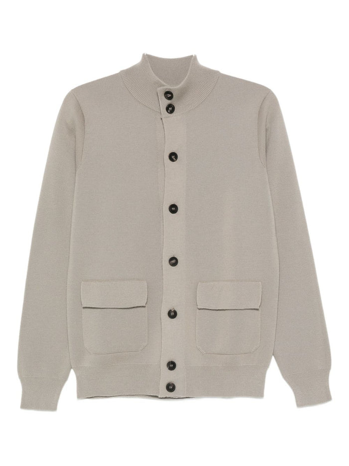 Filippo De Laurentis Cardigan Grigio Uomo con Tasche 5