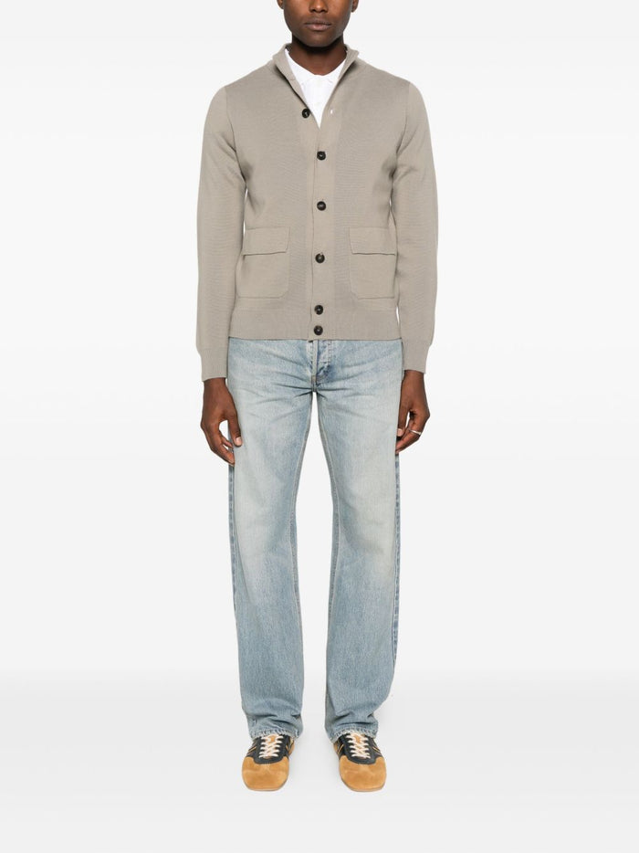 Filippo De Laurentis Cardigan Grigio Uomo con Tasche 2