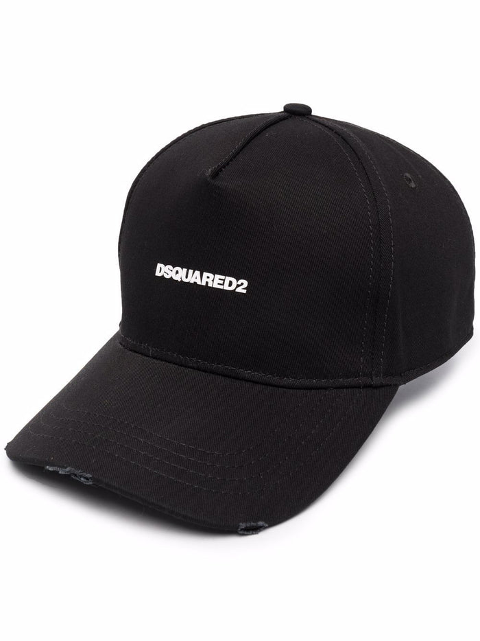 Dsquared2 Uomo Cappellino Nero Stampa Logo 1