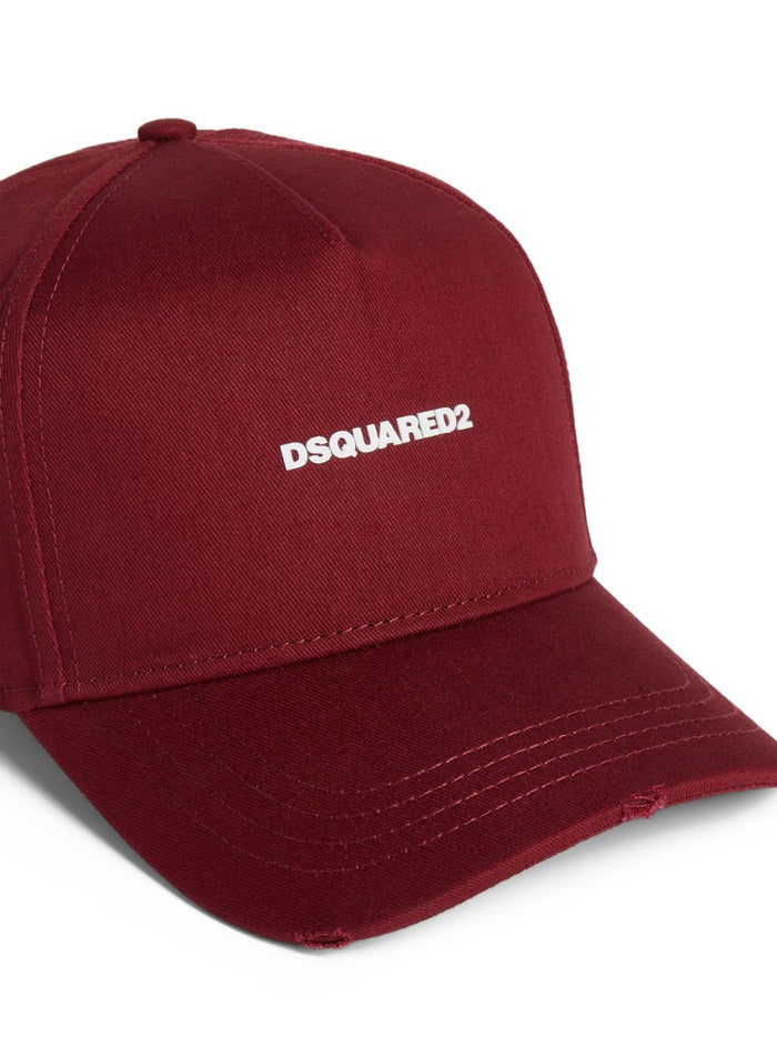 Dsquared2 Herren Rote Cap mit Logo-Print 2