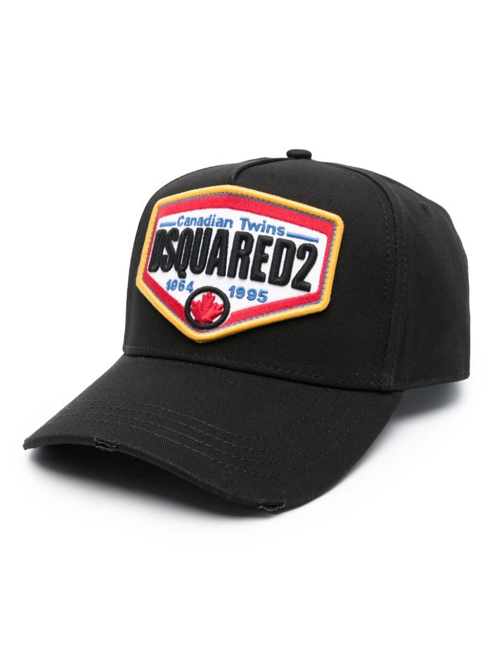 Dsquared2 Herren Schwarze Cap mit Logo-Stickerei 1