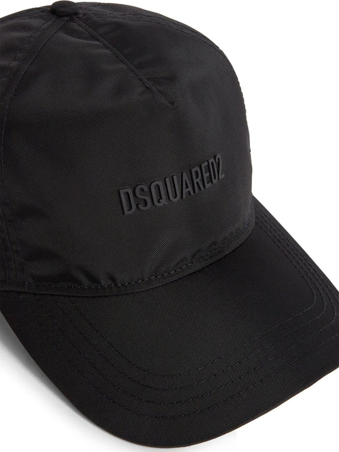 Dsquared2 Uomo Cappellino Nero Logo in Tono 3