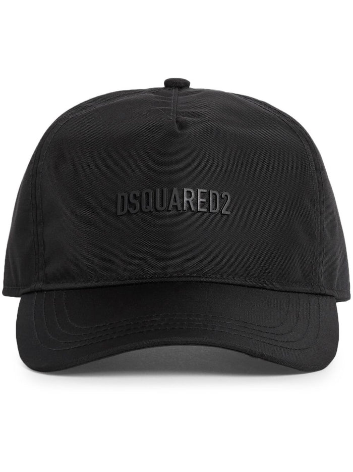 Dsquared2 Uomo Cappellino Nero Logo in Tono 1