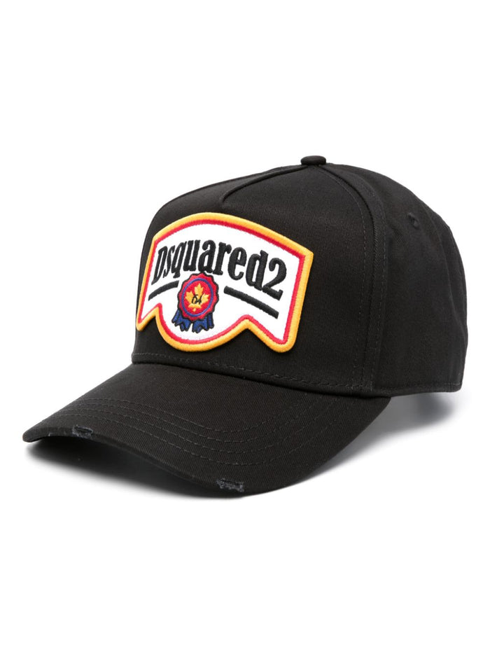 Dsquared2 Cappellino Nero Uomo Ricamo Logo 1