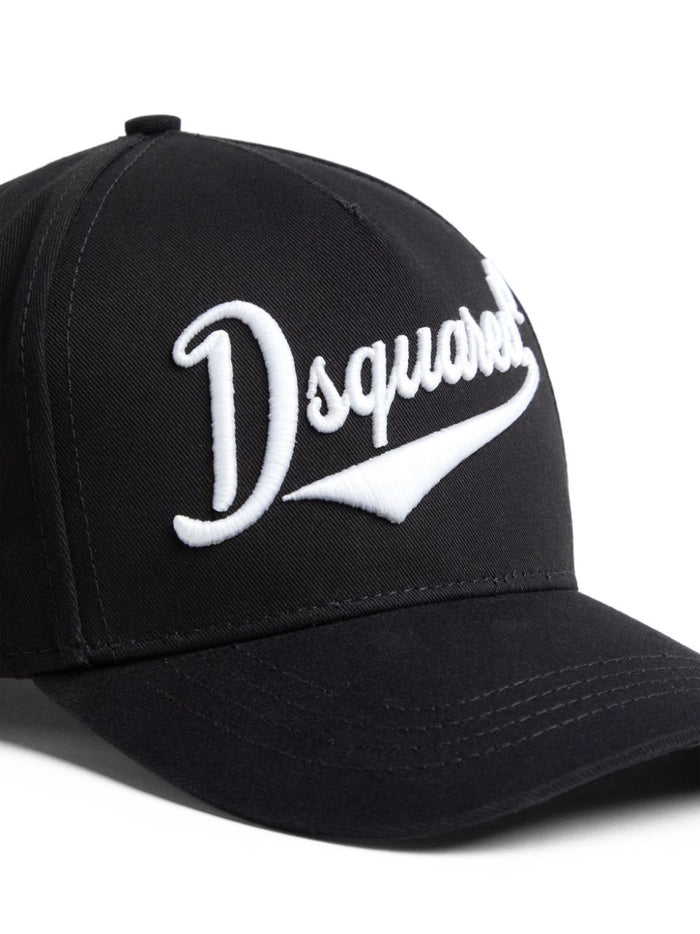 Dsquared2 Cappellino Nero Uomo Ricamo Logo 2