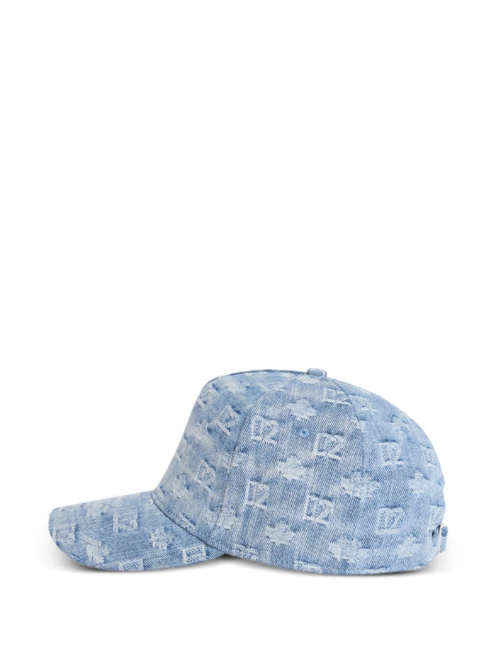Dsquared2 Cappellino Blu Uomo Monogramma 3