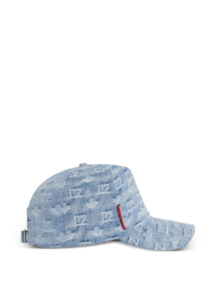 Dsquared2 Cappellino Blu Uomo Monogramma 4