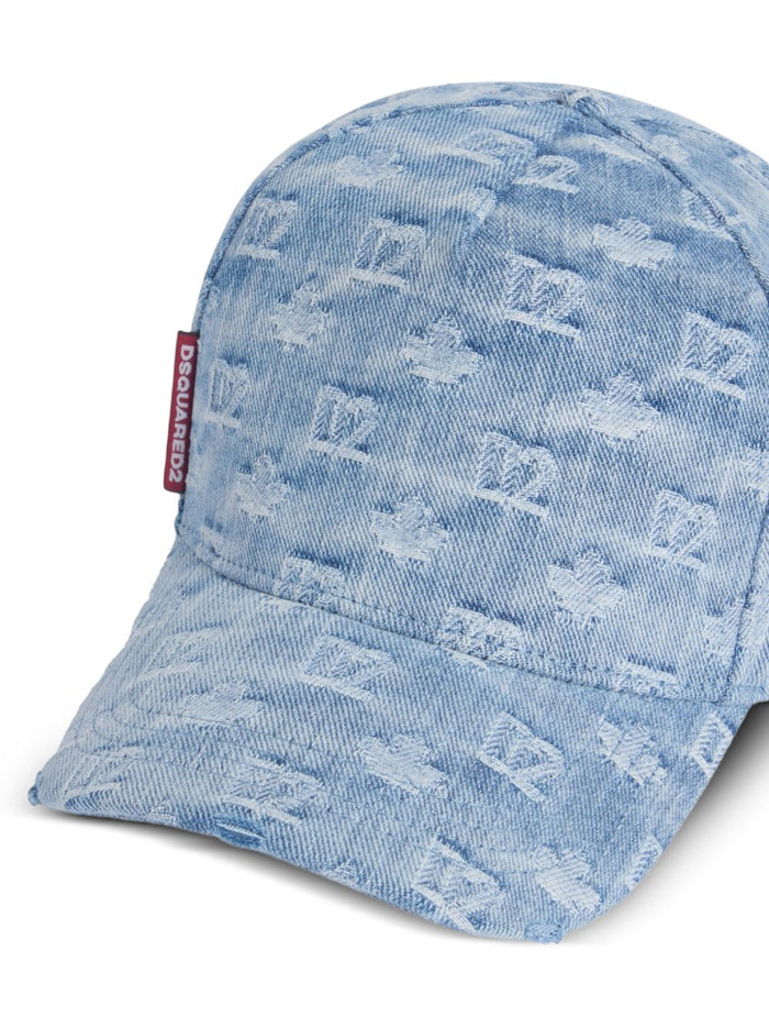 Dsquared2 Cappellino Blu Uomo Monogramma 5