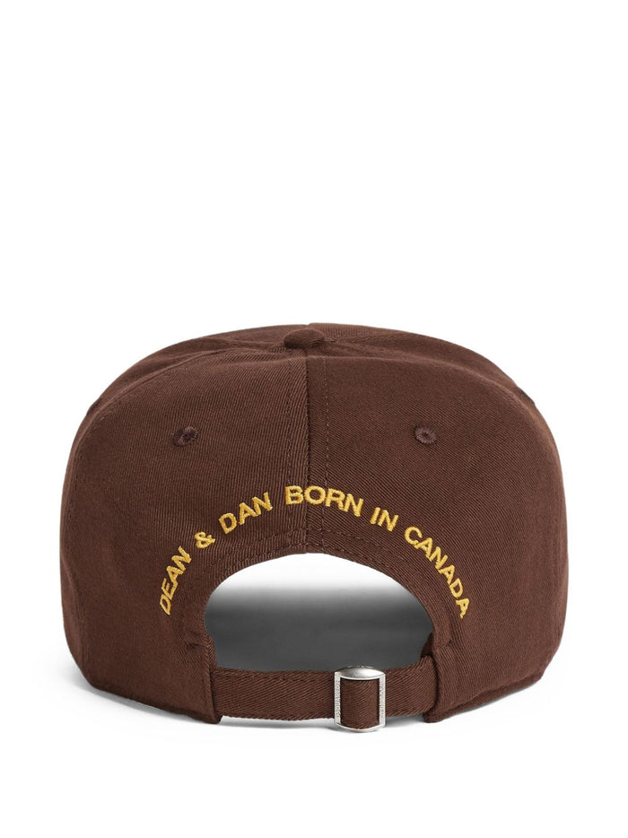 Dsquared2 Men's Brown Maple Leaf Embroidery Cap 2