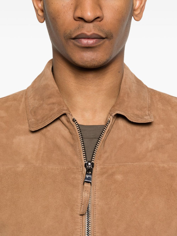 Bully Giubbotto Marrone Nocciola Uomo Pelle Scamosciata 4