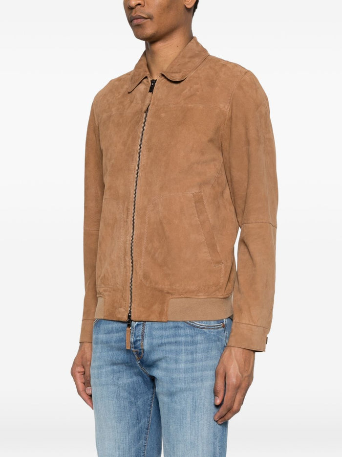 Bully Giubbotto Marrone Nocciola Uomo Pelle Scamosciata 1