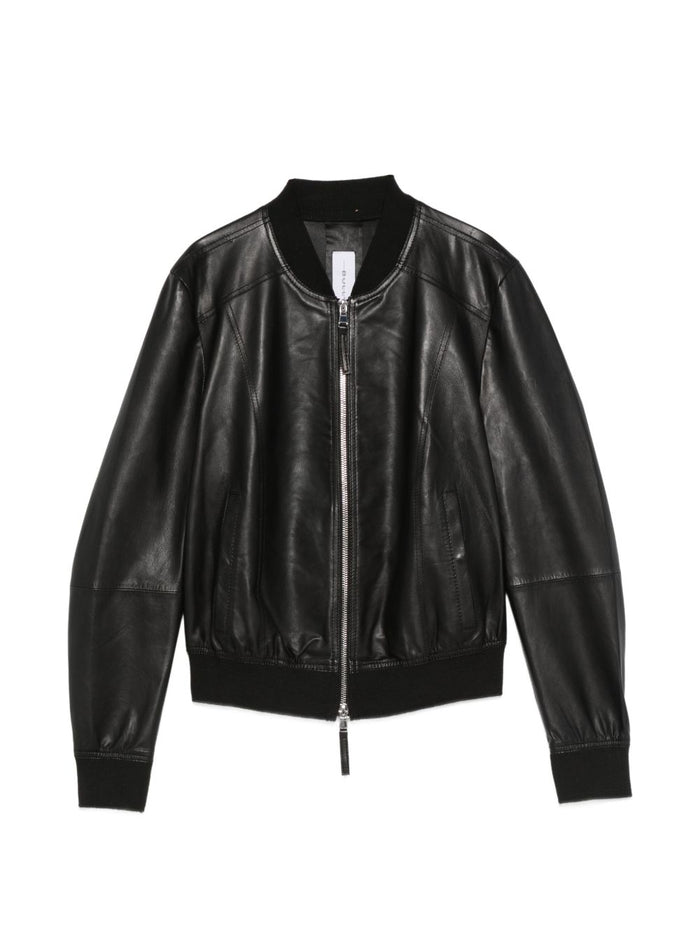 Bully Giubbotto Nero Donna Pelle Bomber 5