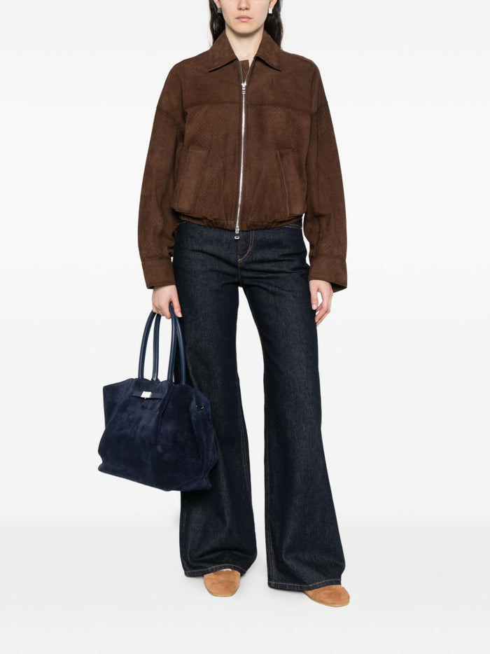 Bully Giubbotto Marrone Cacao Donna Pelle Traforata 2