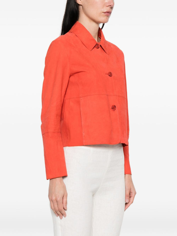 Bully Giubbotto Rosso Ferrari Donna Pelle Tasche Applicate 1