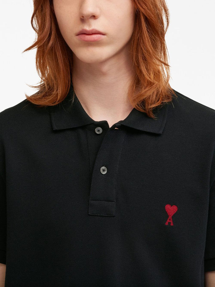 Ami Paris Polo Ami de Coeur Uomo Nero 5