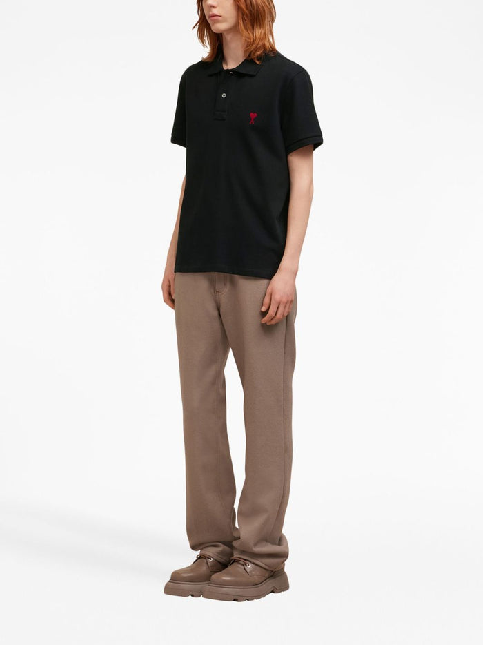 Ami Paris Polo Ami de Coeur Uomo Nero 2
