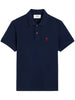 Ami Paris Uomo Polo Blu Ricamo Cuore 7