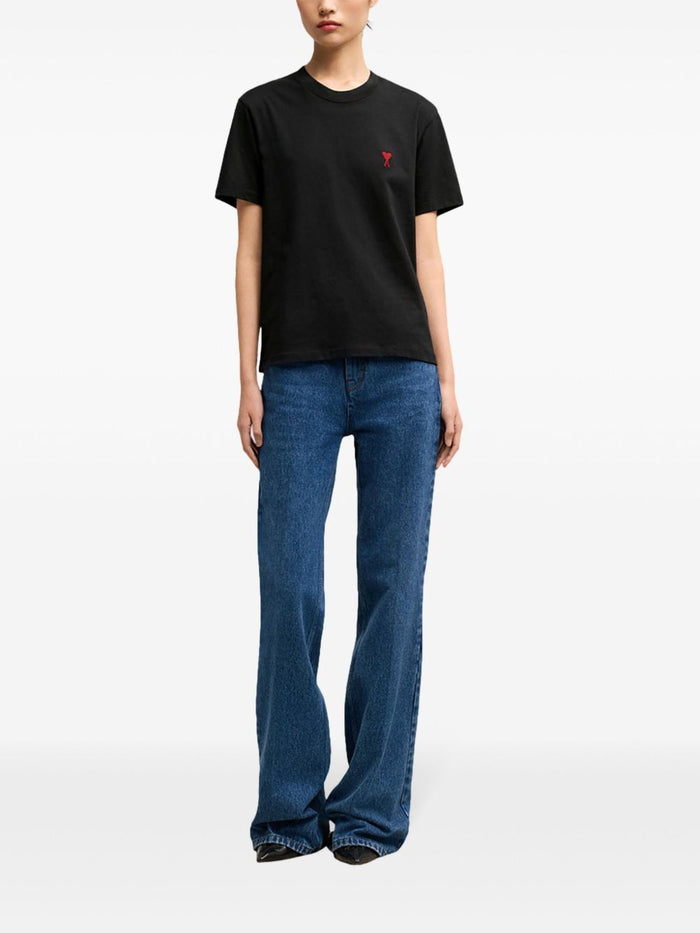 Ami Paris Men's Red Heart T-Shirt Black 3