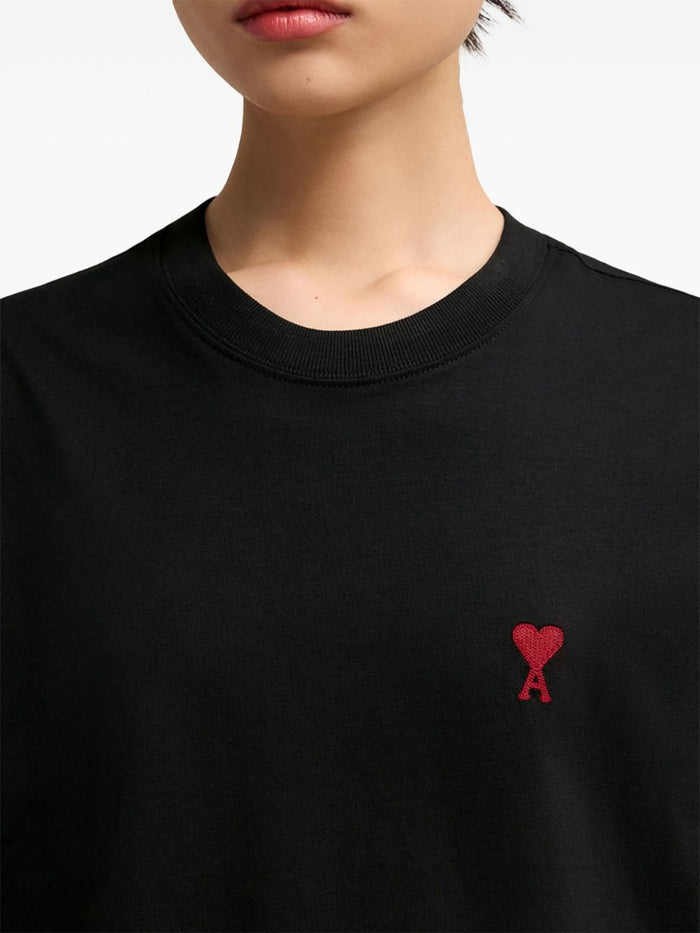 Ami Paris Men's Red Heart T-Shirt Black 5