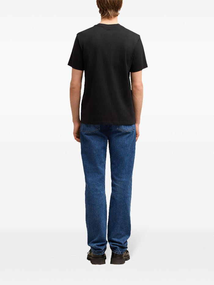 Ami Paris Men's Red Heart T-Shirt Black 2