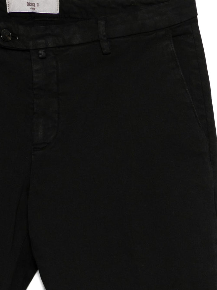 Briglia 1949 Men's Black Slim Fit Trousers 3