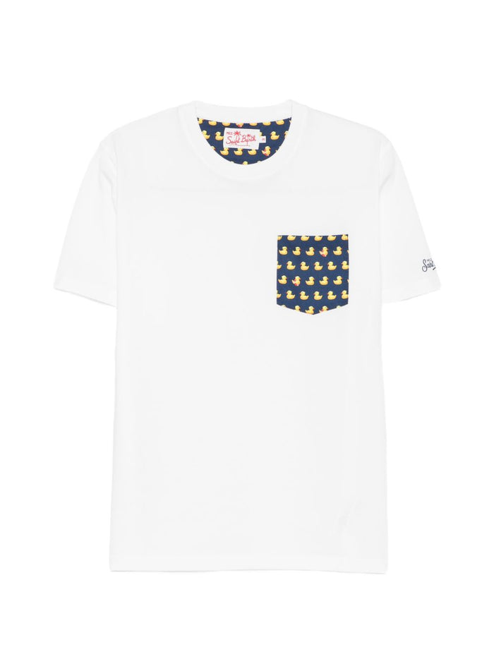 Mc2 Saint Barth T-Shirt Tasche Enten Herren Weiß 1