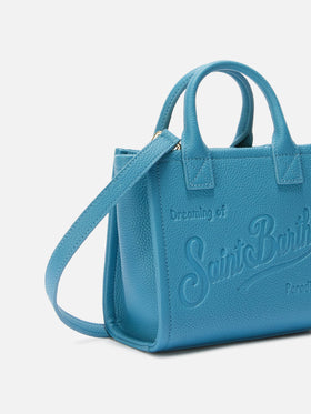 Mc2 Saint Barth Damen-Mini-Tasche aus gehämmertem Leder, blau 3