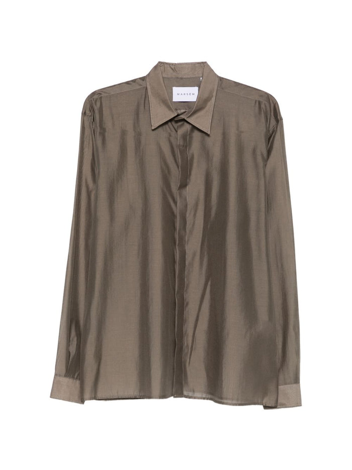 Marsem Camicia Effetto Lucido Uomo Fango 1