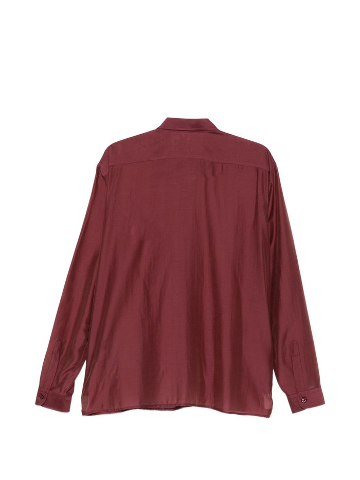 Marsem Camicia Effetto Lucido Uomo Bordeaux 2