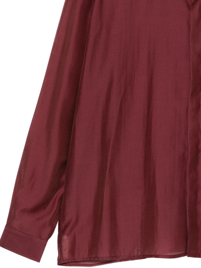 Marsem Camicia Effetto Lucido Uomo Bordeaux 3