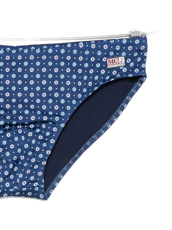 Mc2 Saint Barth Slip Cayo Floreale Uomo Blu 3