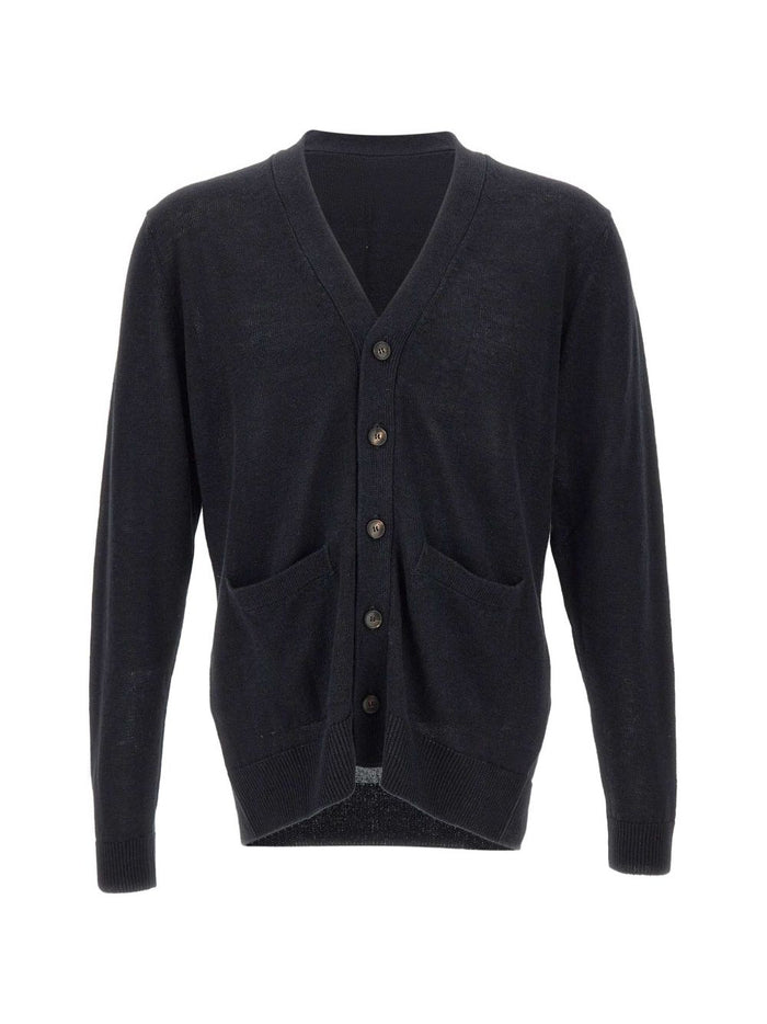 Filippo De Laurentis Cardigan Bottoni Uomo Nero 1