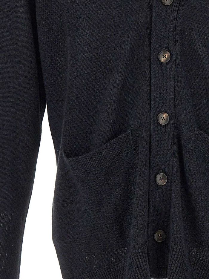 Filippo De Laurentis Cardigan Bottoni Uomo Nero 5