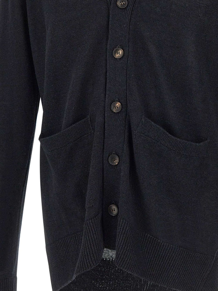 Filippo De Laurentis Cardigan Bottoni Uomo Nero 3