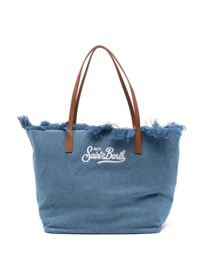 Mc2 Saint Barth Borsa City Bag Fringe Donna Blu 1