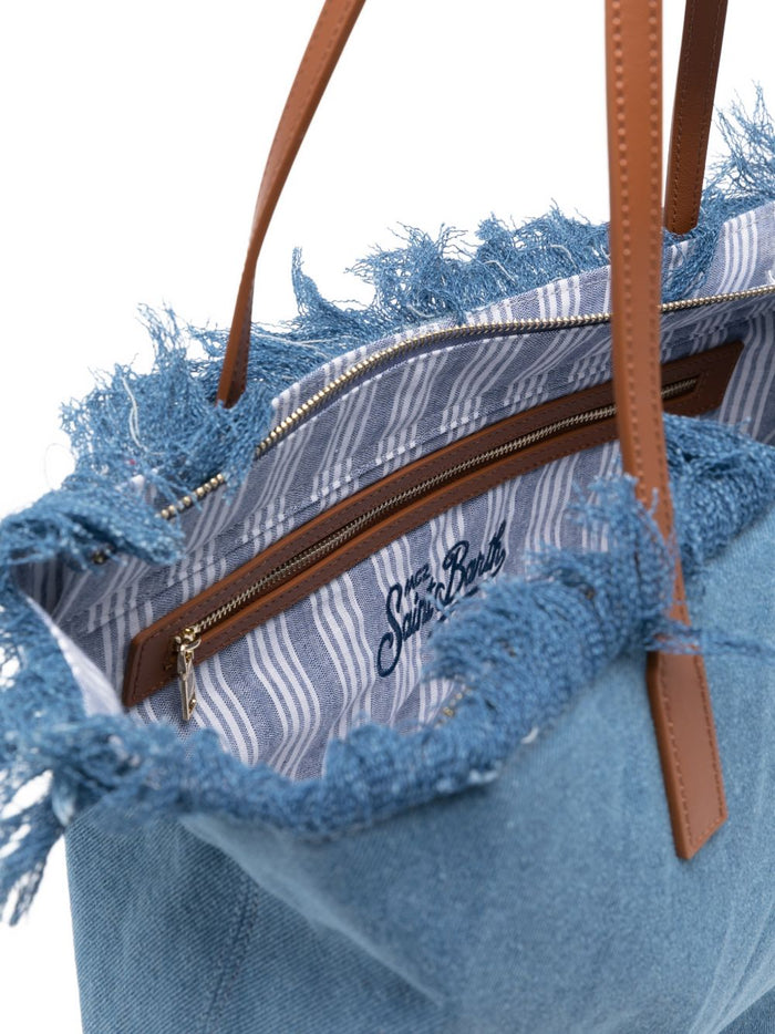 Mc2 Saint Barth Borsa City Bag Fringe Donna Blu 2