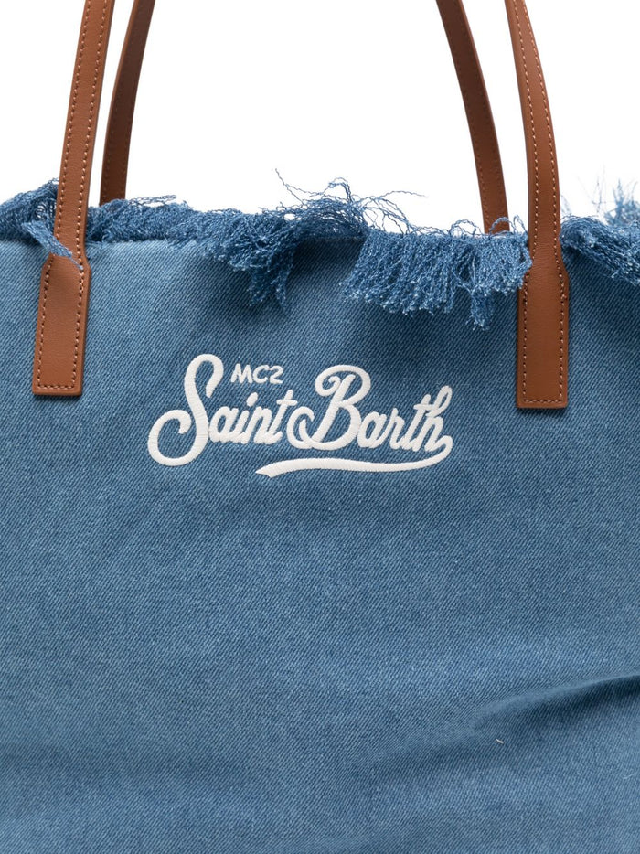 Mc2 Saint Barth Borsa City Bag Fringe Donna Blu 3