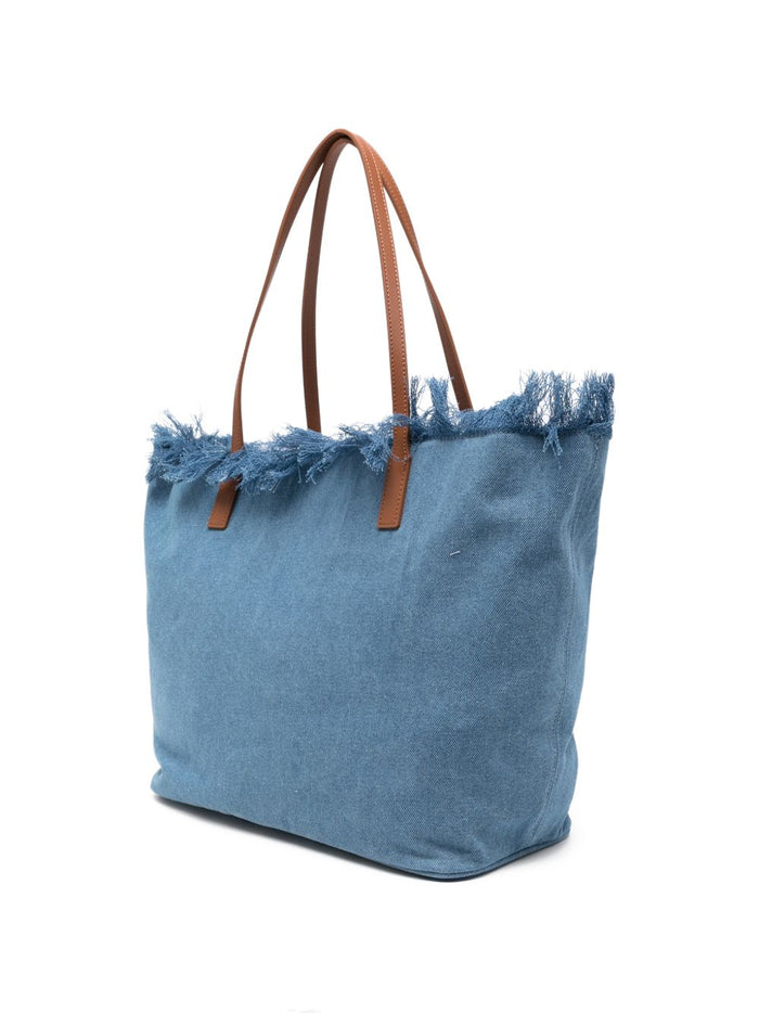 Mc2 Saint Barth Borsa City Bag Fringe Donna Blu 4