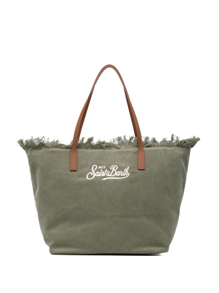 Mc2 Saint Barth Borsa City Bag Fringe Donna Verde 1