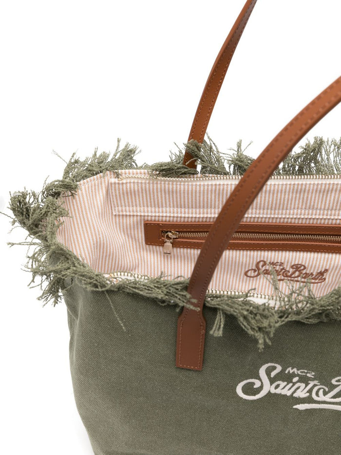 Mc2 Saint Barth Borsa City Bag Fringe Donna Verde 2