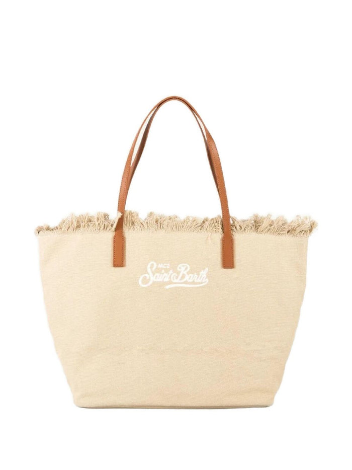 Mc2 Saint Barth Borsa City Bag Fringe Donna Beige 1