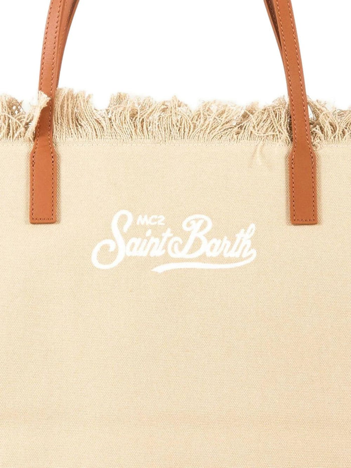 Mc2 Saint Barth Borsa City Bag Fringe Donna Beige 4