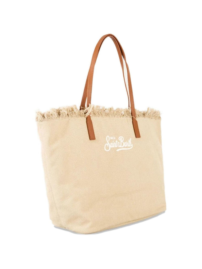 Mc2 Saint Barth Borsa City Bag Fringe Donna Beige 3