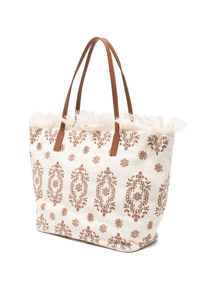 Mc2 Saint Barth Borsa City Bag Fringe Donna Beige 3