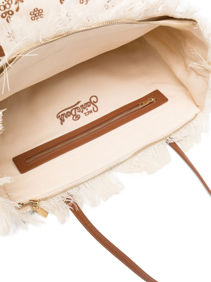 Mc2 Saint Barth Borsa City Bag Fringe Donna Beige 4