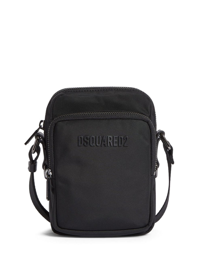 Dsquared2 Borsa Nero Uomo Applicazione Logo 1