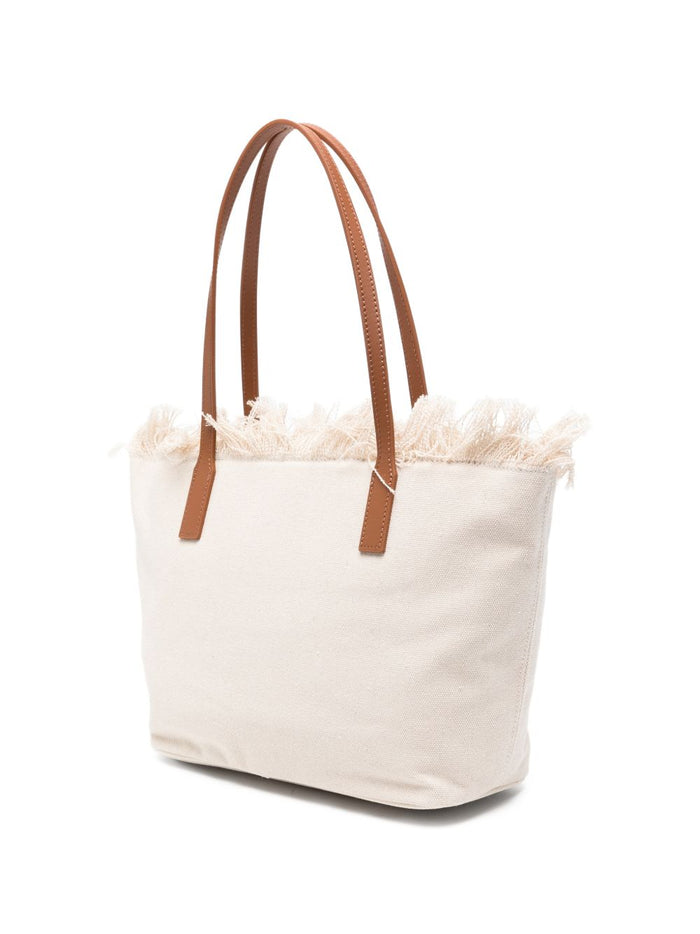 Mc2 Saint Barth Borsa City Bag Fringe Donna Beige 5